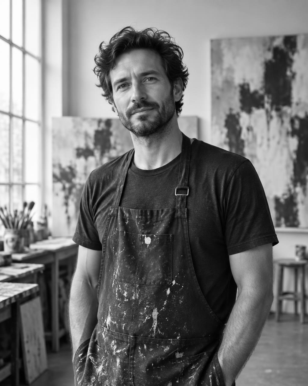 Eddie Maldado in his studio
